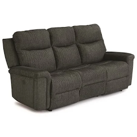 Space Saver Reclining Sofa with Power Tilt Headrests and USB Ports